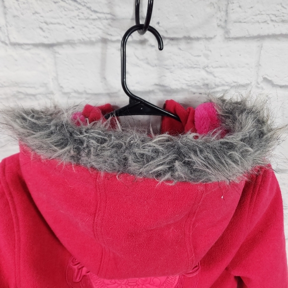 PellePelle Youth Fur Trim Hooded Wool Coat/Jacket in Discontinued Hot Pi… - Picture 12 of 13